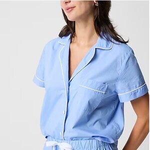 J. Crew Factory Woven Cotton Pajama Top - Dusty Periwinkle. Large NWT